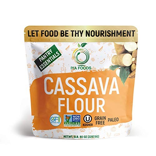 Iya Foods Premium Cassava Flour 5 Lbs. Bags, Plant-Based, Grain-