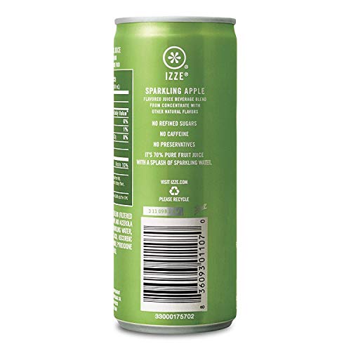 Izze Sparkling Juice, Apple, 8.4 Oz Cans, 4 Count Izze Sparkling Juice, Apple, 8.4 Oz Cans, 4 Count
