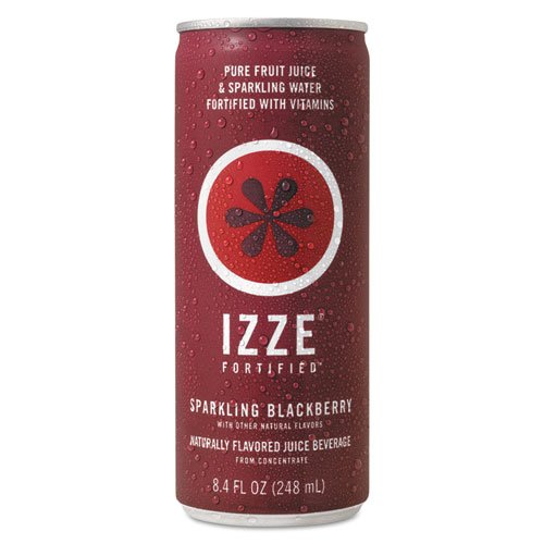 Izze - Fortified Sparkling Juice, Blackberry, 8.4 Oz Can, 24/Car