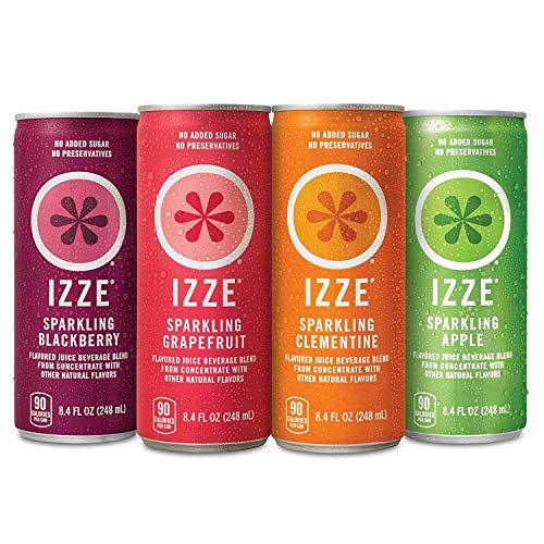 Izze Sparkling Juice, 4 Flavor Variety Pack, 8.4 Fl Oz 24 Count