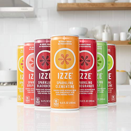 Izze Sparkling Juice, Apple, Multi, Pack Of 24, 201.6 Fl Oz