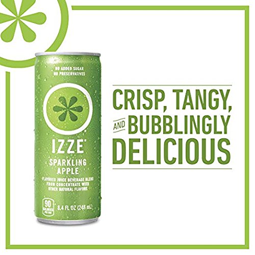 Izze Sparkling Juice, Apple, Multi, Pack Of 24, 201.6 Fl Oz