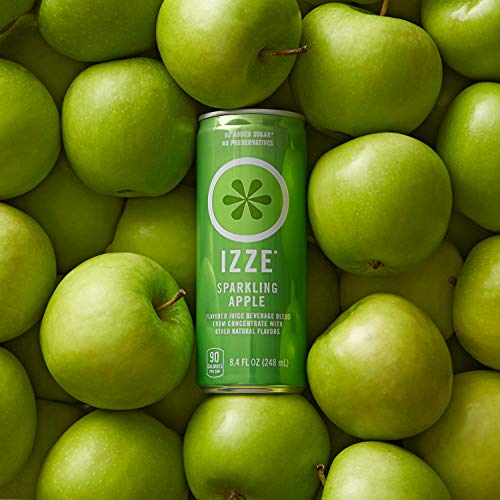 Izze Sparkling Juice, Apple, Multi, Pack Of 24, 201.6 Fl Oz