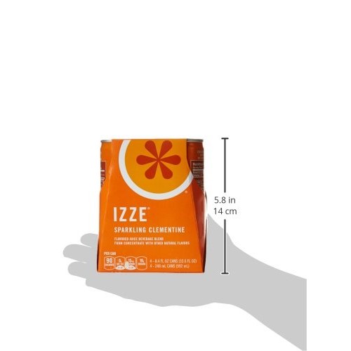 Izze Sparkling Juice, Clementine, 8.4 Oz Cans, 4 Count