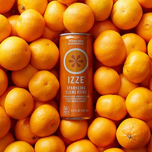 IZZE Sparkling Juice, Clementine, 8.4 oz Cans, 4 Count