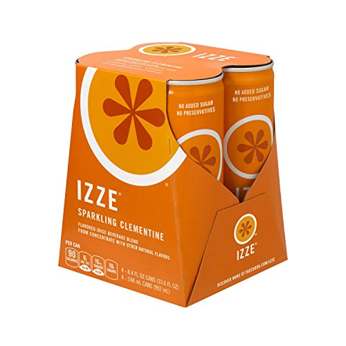Izze Sparkling Juice, Clementine, 8.4 Oz Cans, 4 Count