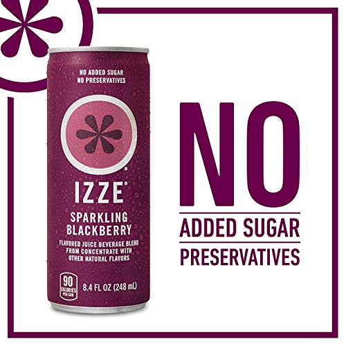 Izze Sparkling Juice, Blackberry, 8.4 Fl Oz 24 Count