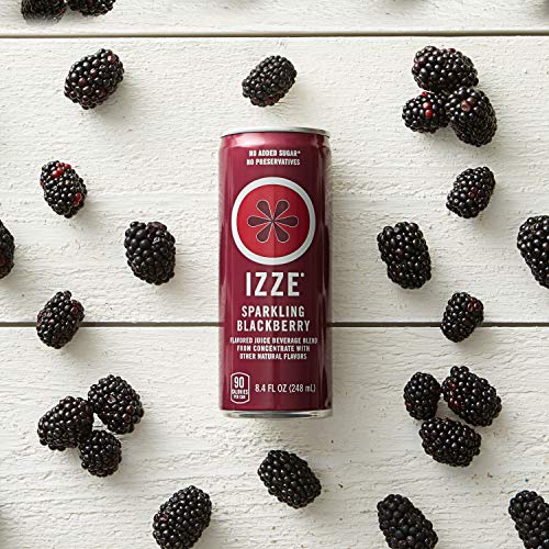 Izze Sparkling Juice, Blackberry, 8.4 Fl Oz 24 Count