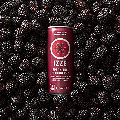 Izze Sparkling Juice, Blackberry, 8.4 Fl Oz 24 Count