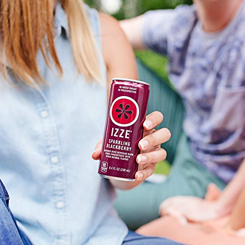 Izze Sparkling Juice, Blackberry, 8.4 Fl Oz 24 Count