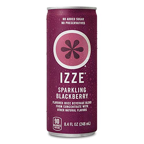 Izze Sparkling Juice, Blackberry, 8.4 Fl Oz 24 Count