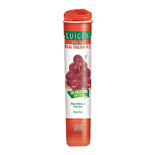 Luigis Real Italian Ice Cherry Squeeze Tube, 4 Ounce -- 24 Per C