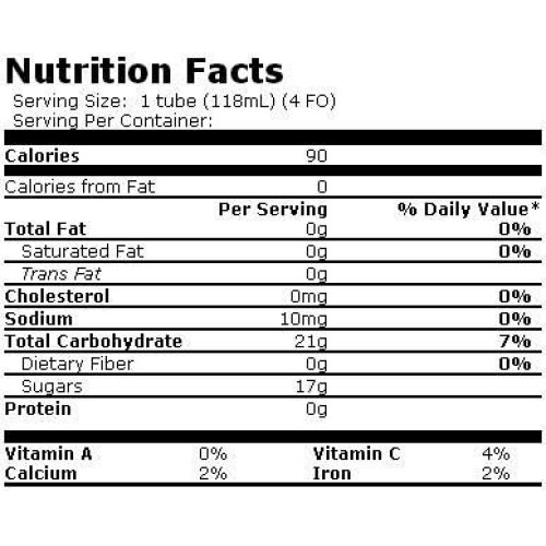 Luigis Real Italian Ice Mango Squeeze Tube, 4 Ounce -- 24 Per Case.