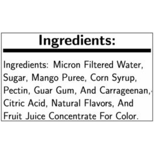 Luigis Real Italian Ice Mango Squeeze Tube, 4 Ounce -- 24 Per Case.