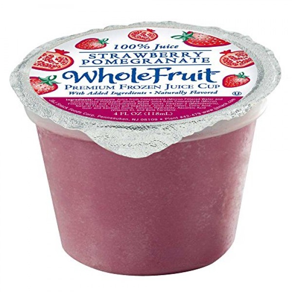 Whole Fruit Strawberry Pomegranate Premium Juice Cup, 4 Ounce --