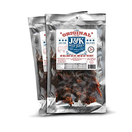 J&Amp;K Beef Jerky Original Flavor No Sugar 8Oz 2 Pack | Real Premiu