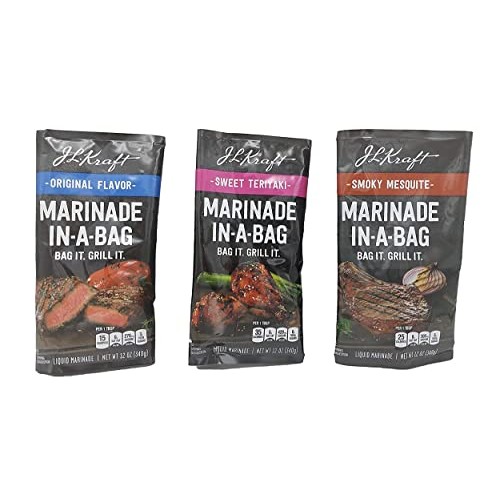 J.L. Kraft Marinade-In-A-Bag Bundle With Original Flavor, Smoky
