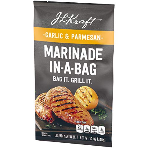 J.L. Kraft Garlic Parmesan Marinade-In-A-Bag Liquid Marinade 12