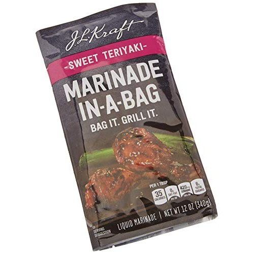 J.L. Kraft Sweet Teriyaki Marinade-In-A-Bag Liquid Marinade 12