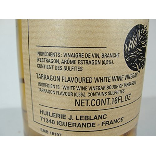 Jean Leblanc French Gourmet Tarragon Vinegar 16 Oz Large Bottle