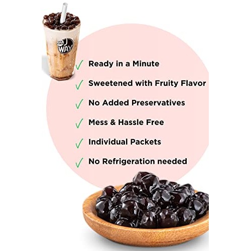 J Way Boba Milk Tea Set Classic Milk Tea With Brown Sugar Boba,