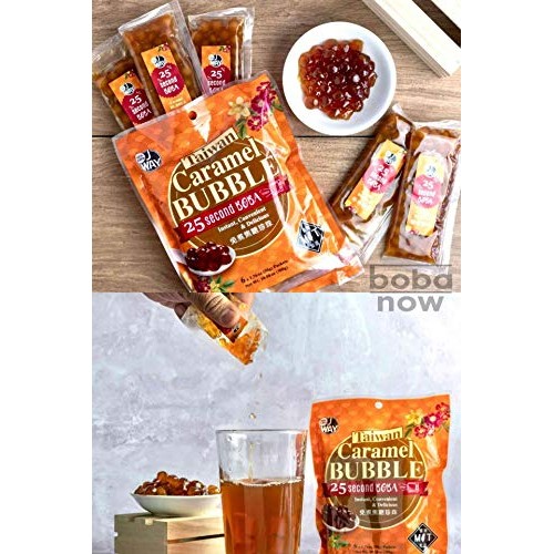 J Way - Instant Tapioca Pearls For Bubble Tea Brown - Boba Rea