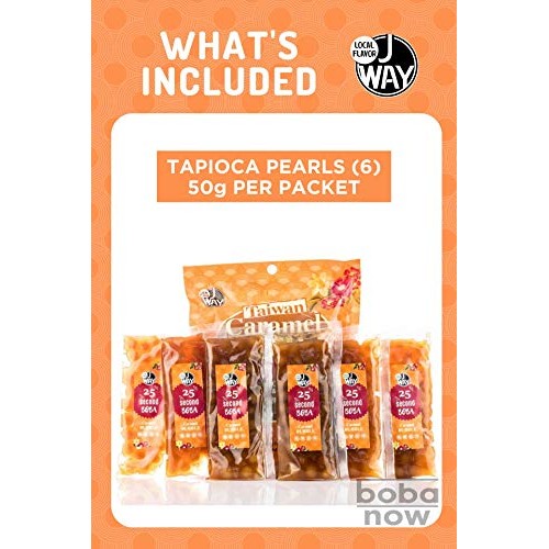J Way - Instant Tapioca Pearls For Bubble Tea Brown - Boba Rea