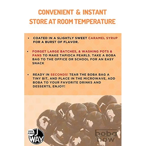 J Way - Instant Tapioca Pearls For Bubble Tea Brown - Boba Rea