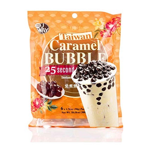 J Way - Instant Tapioca Pearls For Bubble Tea Brown - Boba Rea