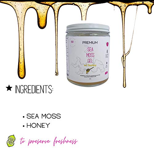Wildcrafted Sea Moss Gel With Raw Honey, Organic Irish Seamoss W