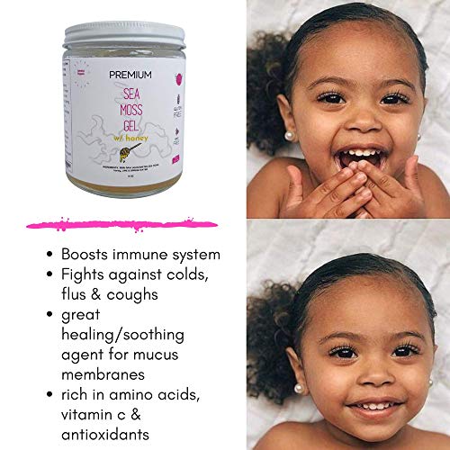 Wildcrafted Sea Moss Gel With Raw Honey, Organic Irish Seamoss W