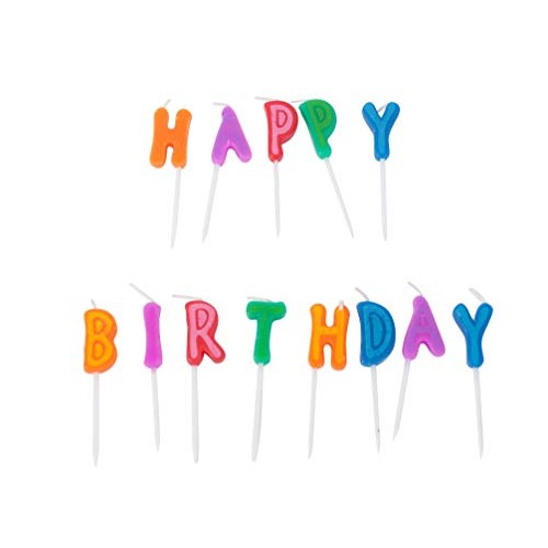 Jacent Happy Birthday Letter Candle Cake Toppers, 13 Count Per P