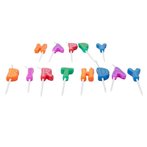Jacent Happy Birthday Letter Candle Cake Toppers, 13 Count Per P