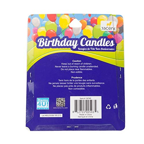 Jacent Happy Birthday Letter Candle Cake Toppers, 13 Count Per P