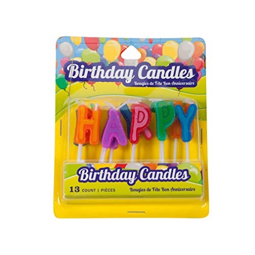 Jacent Happy Birthday Letter Candle Cake Toppers, 13 Count Per P