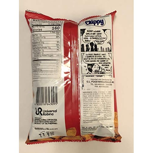 Chippy Barbeque Flavored Corn Chips 3.88Oz X 6 Counts