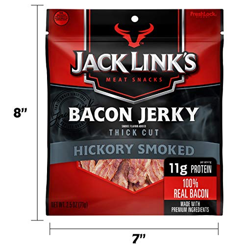 Jack Link’S Bacon Jerky, Hickory Smoked, 2.5 Oz. Bag – Flavorful