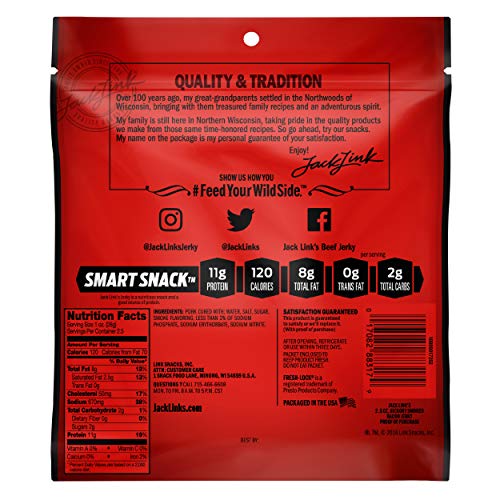 Jack Link’S Bacon Jerky, Hickory Smoked, 2.5 Oz. Bag – Flavorful