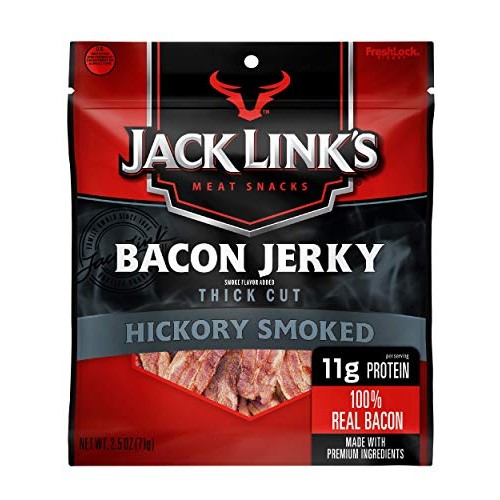 Jack Link’S Bacon Jerky, Hickory Smoked, 2.5 Oz. Bag – Flavorful