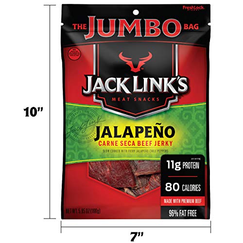 Jack Link’S Beef Jerky, Jalapeño Carne Seca, 5.85 Oz. Sharing Si