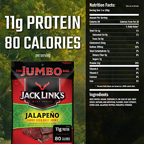 Jack Link’S Beef Jerky, Jalapeño Carne Seca, 5.85 Oz. Sharing Si
