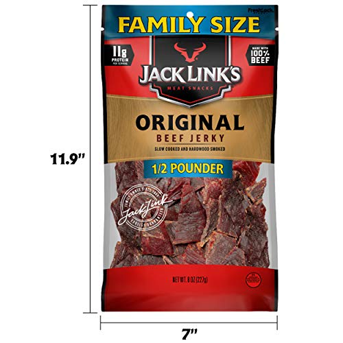 Jack Link’S Beef Jerky, Original, ½ Pounder Bag – Flavorful Meat