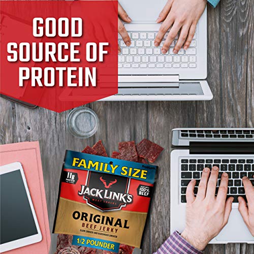 Jack Link’S Beef Jerky, Original, ½ Pounder Bag – Flavorful Meat