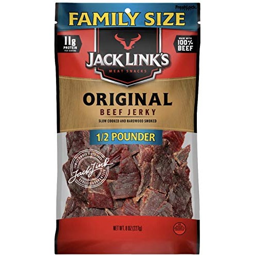 Jack Link’S Beef Jerky, Original, ½ Pounder Bag – Flavorful Meat