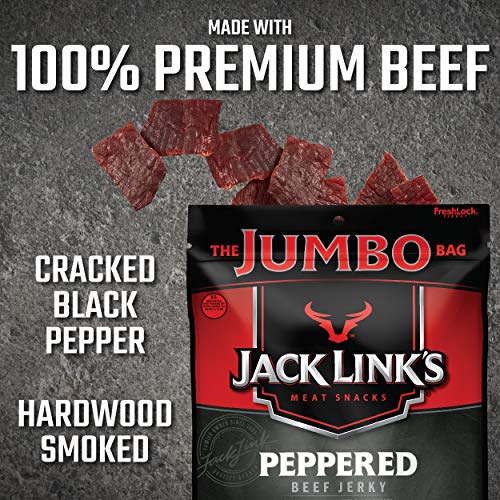 Jack Link’S Beef Jerky, Peppered, 5.85 Oz. Sharing Size Bag –Mea