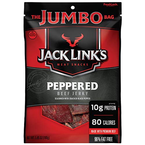 Jack Link’S Beef Jerky, Peppered, 5.85 Oz. Sharing Size Bag –Mea