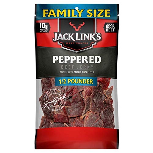 Jack Link’S Beef Jerky, Peppered, ½ Pounder Bag – Meat Snack Wit