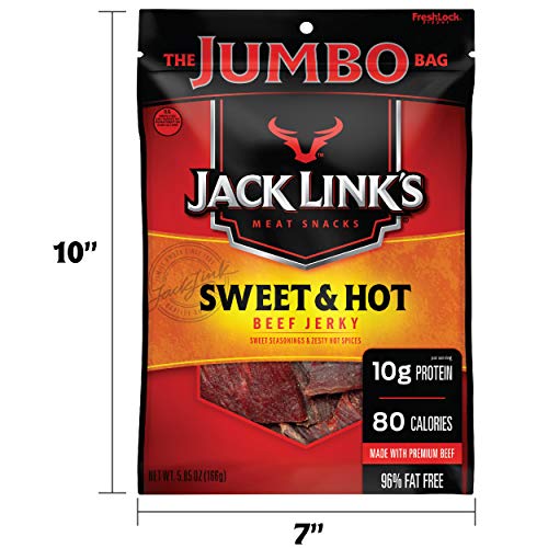 Jack Link’S Beef Jerky, Sweet &Amp; Hot, 5.85 Oz. Sharing Size Bag –