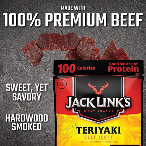 Jack Link’S Beef Jerky, Teriyaki, 1.25 Oz. Bags, 10 Count – Flav