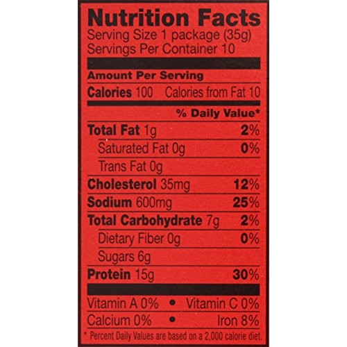 Jack Link’S Beef Jerky, Teriyaki, 1.25 Oz. Bags, 10 Count – Flav